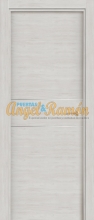 puerta lisa roble blanco rayada