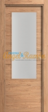 puerta lisa roble rustico con cristal moderna rayada horizontal para salón