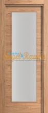 puerta para salones y cocina con cristal en roble liso rayado