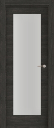 puerta interior moderna laminada 200 Carbón Texture, Viva Negro, 1 Ventana