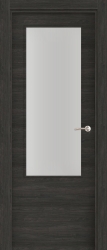 puerta interior moderna 200 Carbón Texture, Viva Negro, 1 Ventana Corta