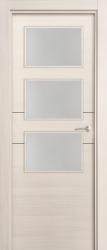 puerta interior lisa fresno 3 vidrieras 2 líneas