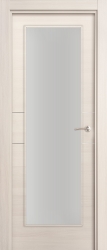 puerta lisa fresno líneas acero y 1 vidriera