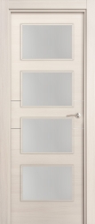 puerta interior 4 vidrieras fresno con líneas acero