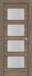 puerta interior 4 vidrios lisa roble coffe