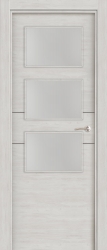 puerta interior lisa 3 vidrieras roble blanco