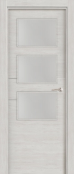 puertas interior lisa rayada 3 cristales roble blanco para salones
