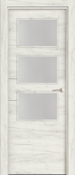 puerta interior moderna 3 vidrieras en roble blanco